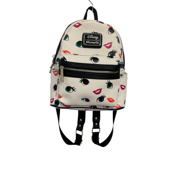 Loungefly X Disney Princess Eyes & Lips Backpack Green Blue Eyes Red Lips